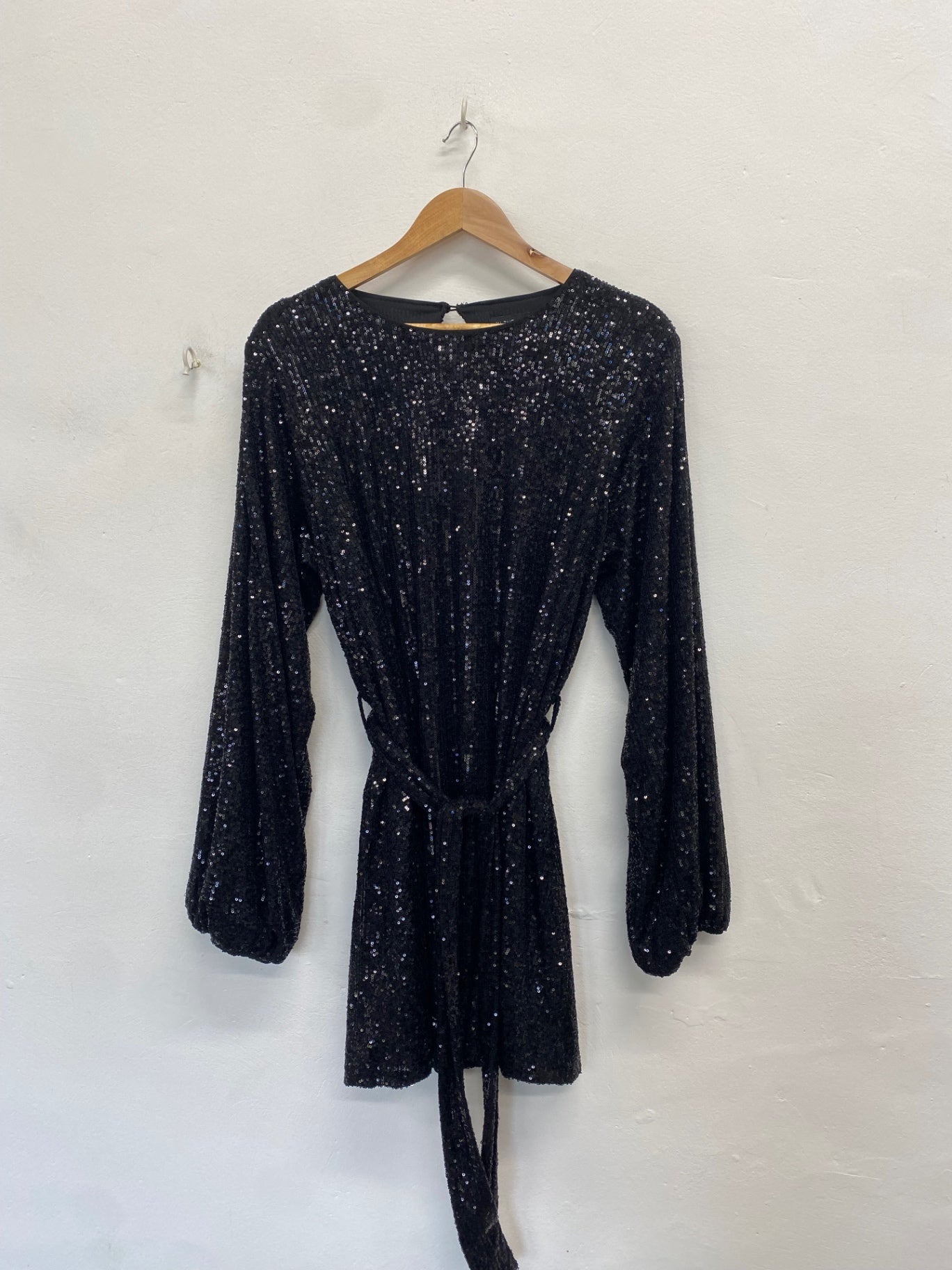 Fabulous In The Style Midi Dress UK 16 Black sequin CM571
