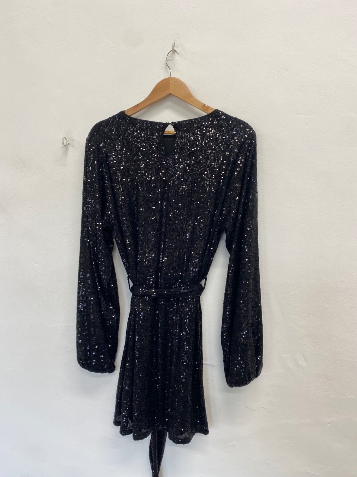 Fabulous In The Style Midi Dress UK 16 Black sequin CM571