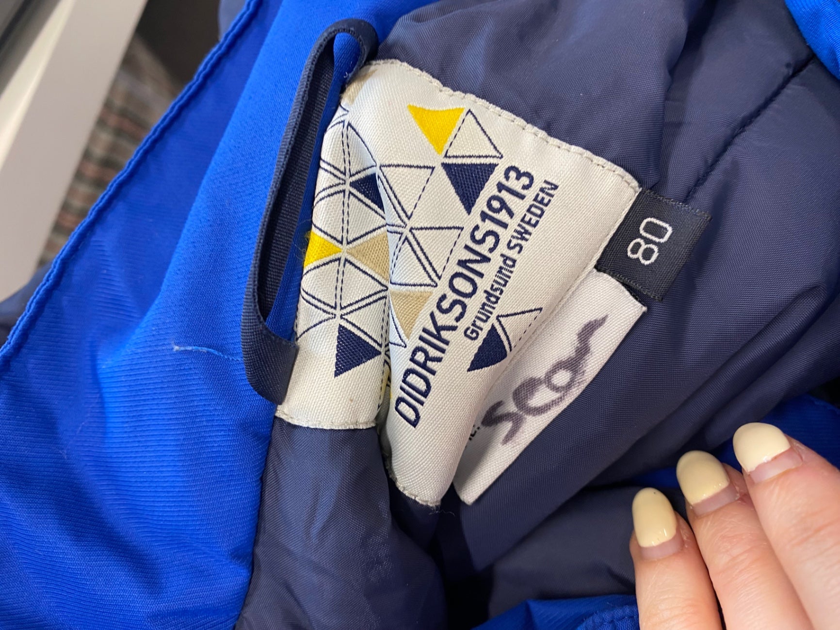 Fabulous toddler Didriksons Waterproof Coat 12-18mths Blue AM564