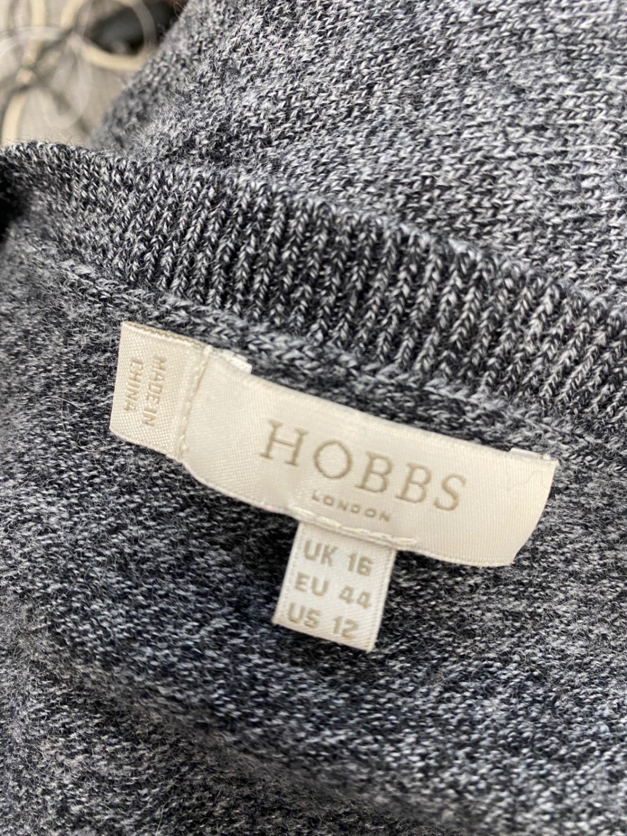 Fabulous Hobbs London wool Long jumper UK 16 Grey SA514