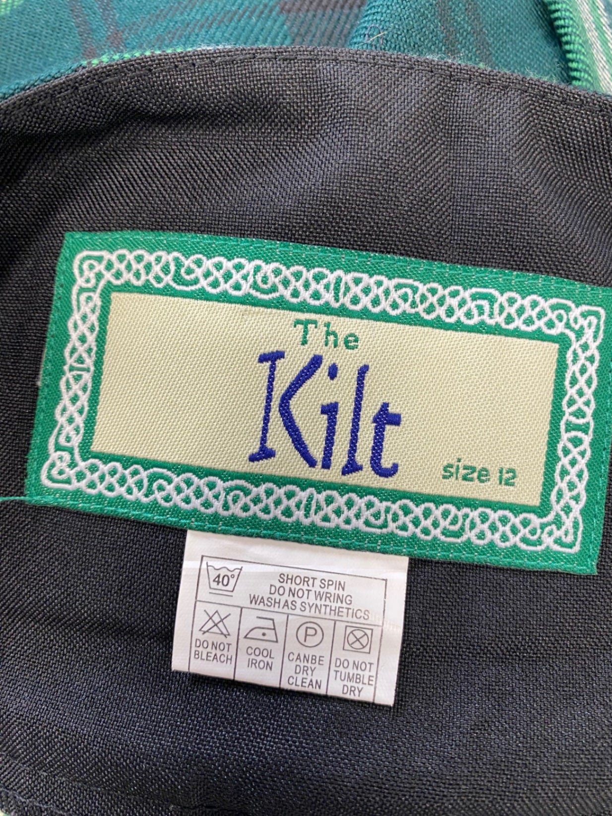 Fabulous The Kilt Tartan Kilt UK 12 Green KG557