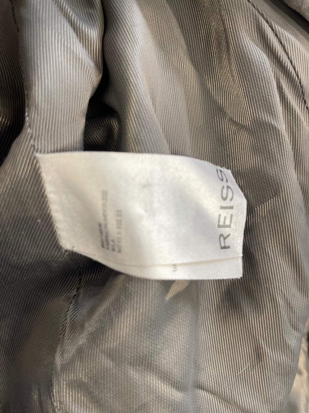 Fabulous REISS Pure Wool Peacoat Uk8 Grey Classic shape JW519