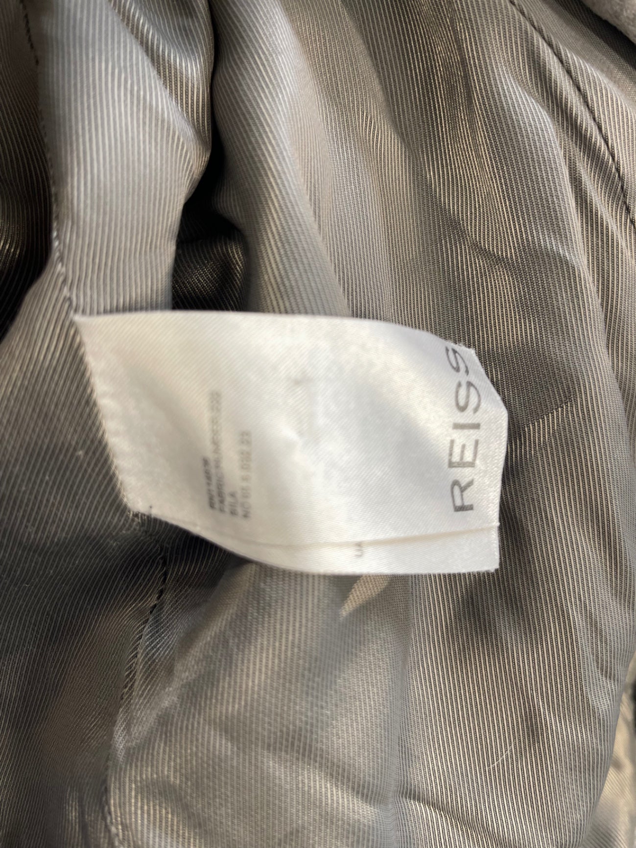 Fabulous REISS Pure Wool Peacoat Uk8 Grey Classic shape JW519
