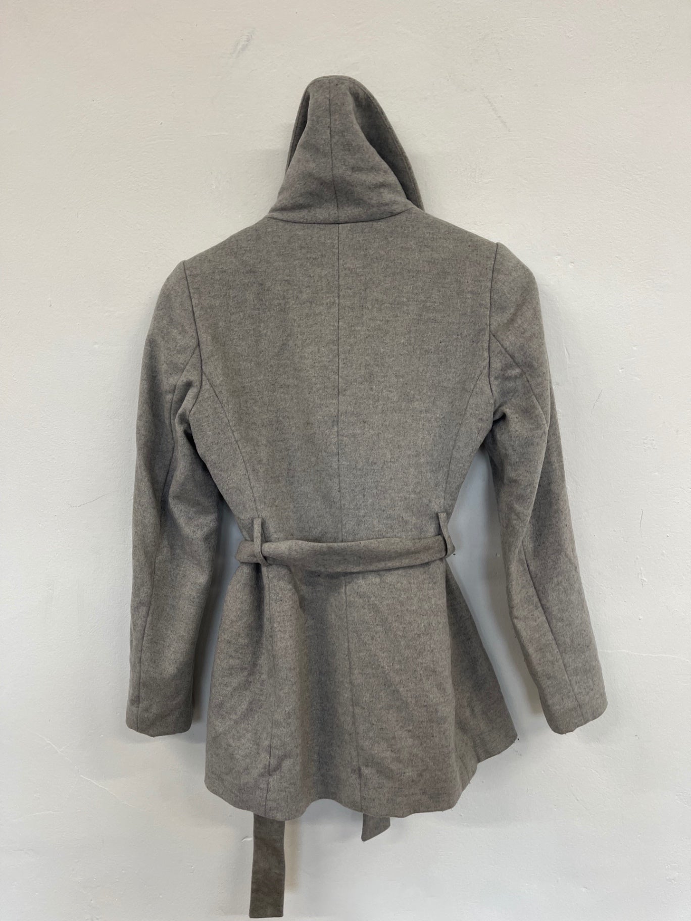 Fabulous REISS Pure Wool Peacoat Uk8 Grey Classic shape JW519