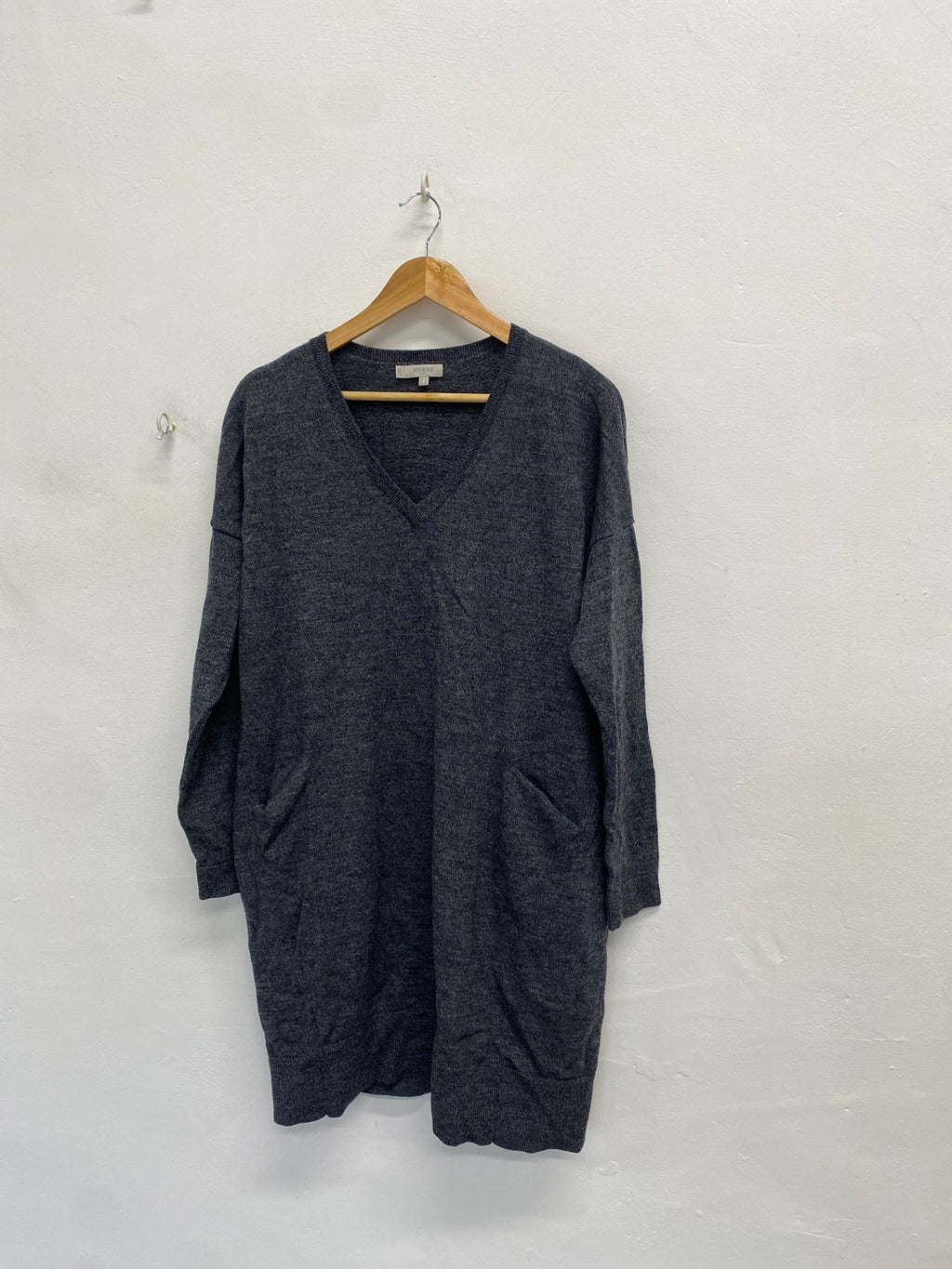 Fabulous Hobbs London wool Long jumper UK 16 Grey SA514