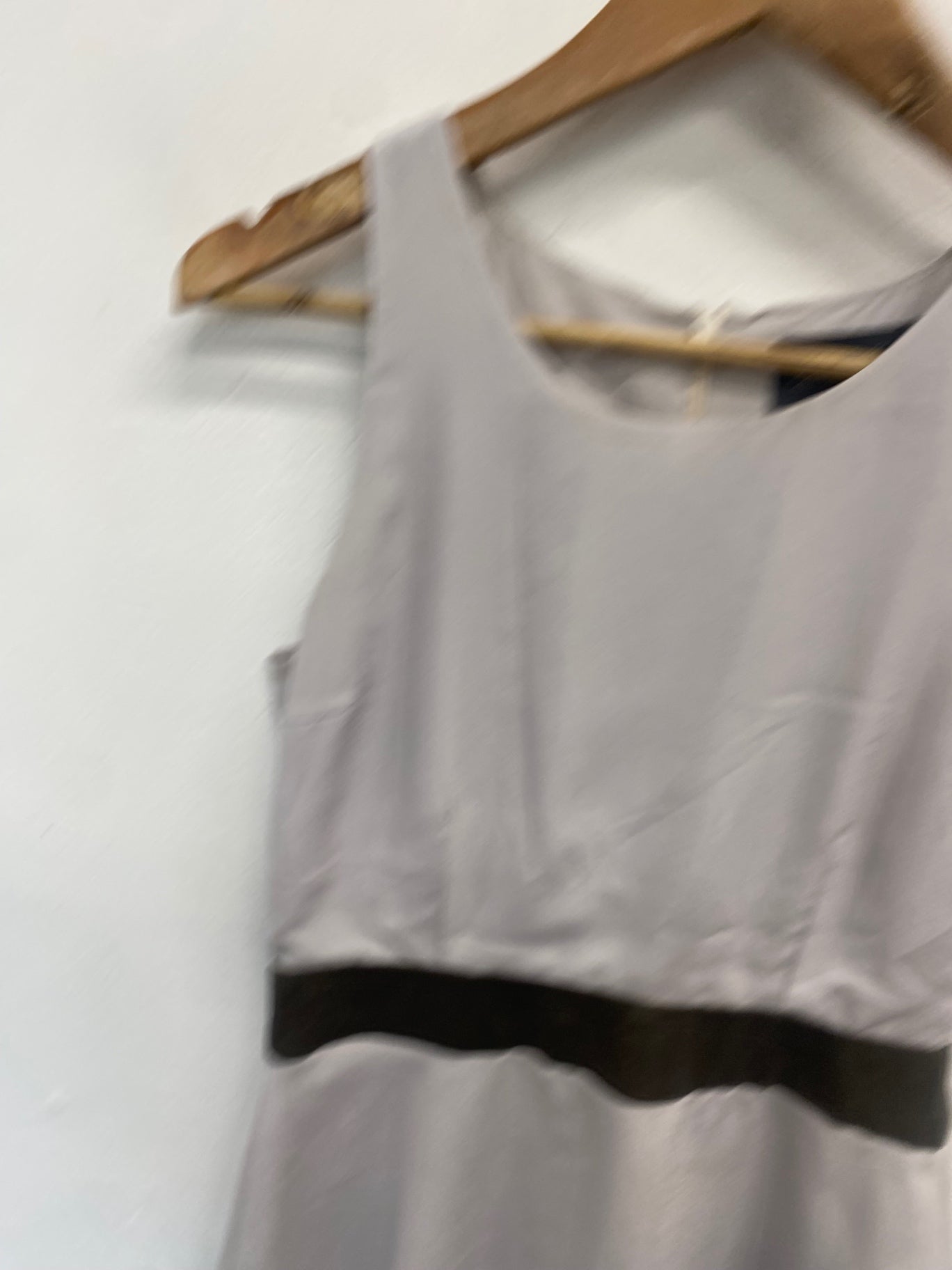 Fabulous Patterson j kincaid Peplum top UK 8 Light grey leather KP573