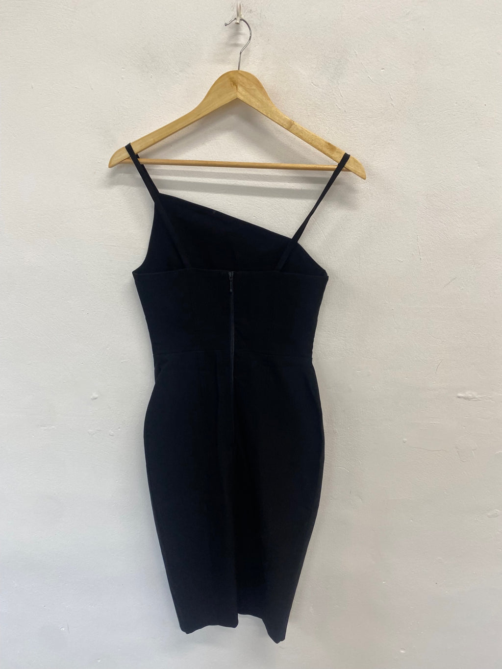 Fabulous Vesper Midi Dress asymmetrical Uk 10 Black KP573
