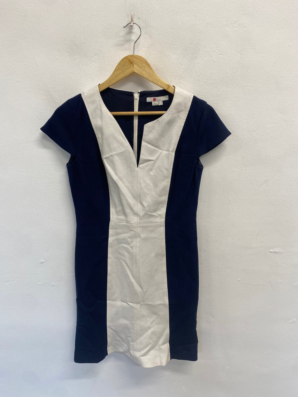 Fabulous Boden Midi Dress UK 8 Navy and White formal KP573