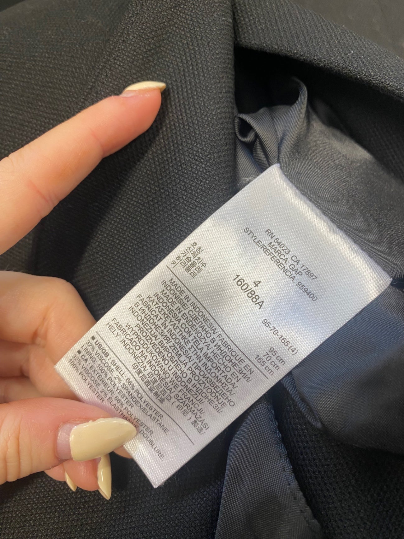 Fabulous Gap Blazer UK 8 Black formal KP573