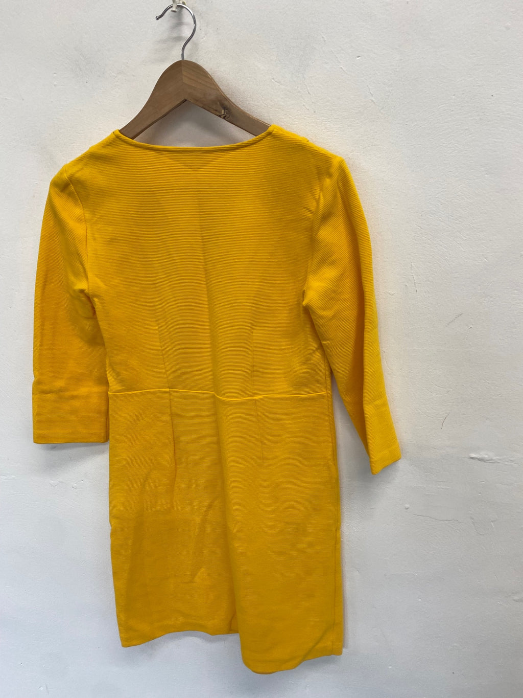 Fabulous Boden Midi Dress Uk 8 Yellow ribbed KP573