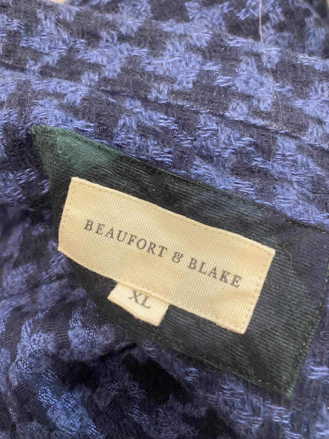 Fabulous Beaufort & Blake Jacket UK 14 Navy gingham AD574