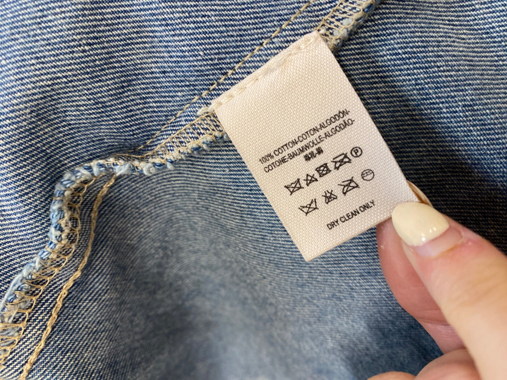 Fabulous Free people Denim Jacket distressed UK 8 Blue KP573