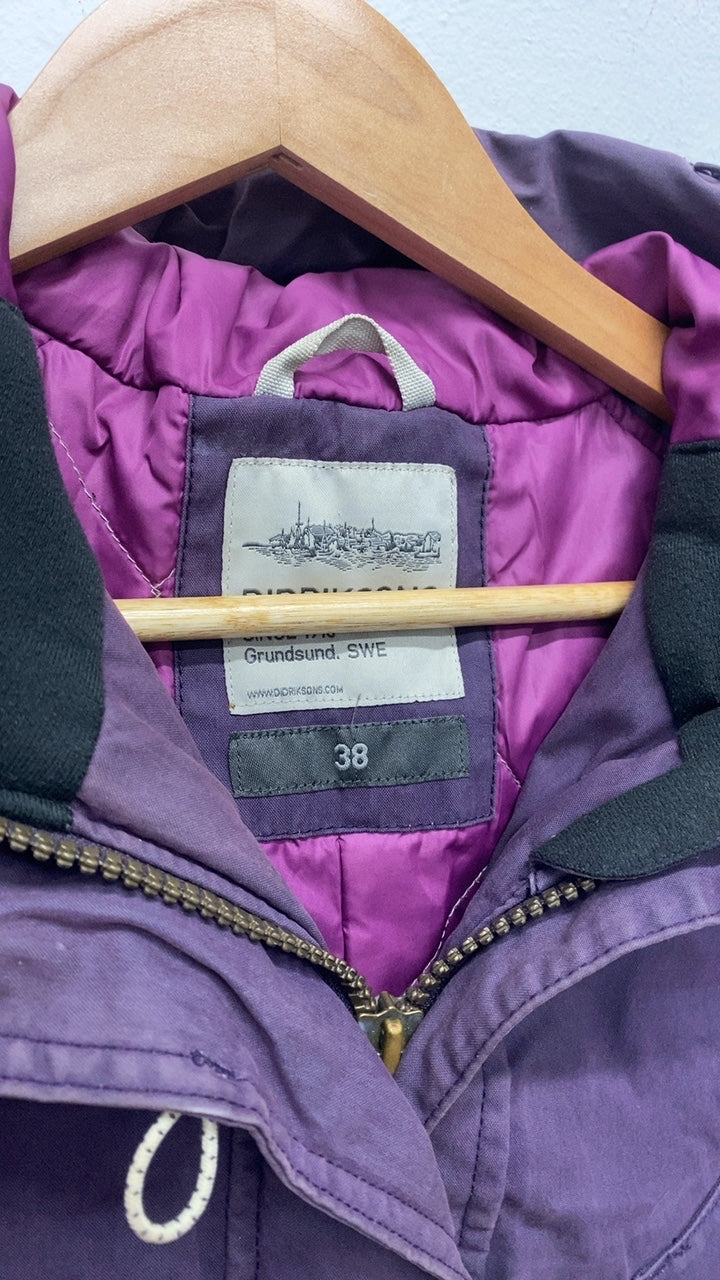 Fabulous Didriksons 1913 Parka Jacket StormSystem UK10 Purple KO576