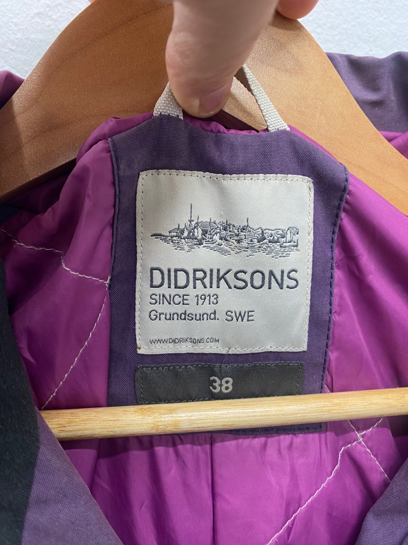 Fabulous Didriksons 1913 Parka Jacket StormSystem UK10 Purple KO576