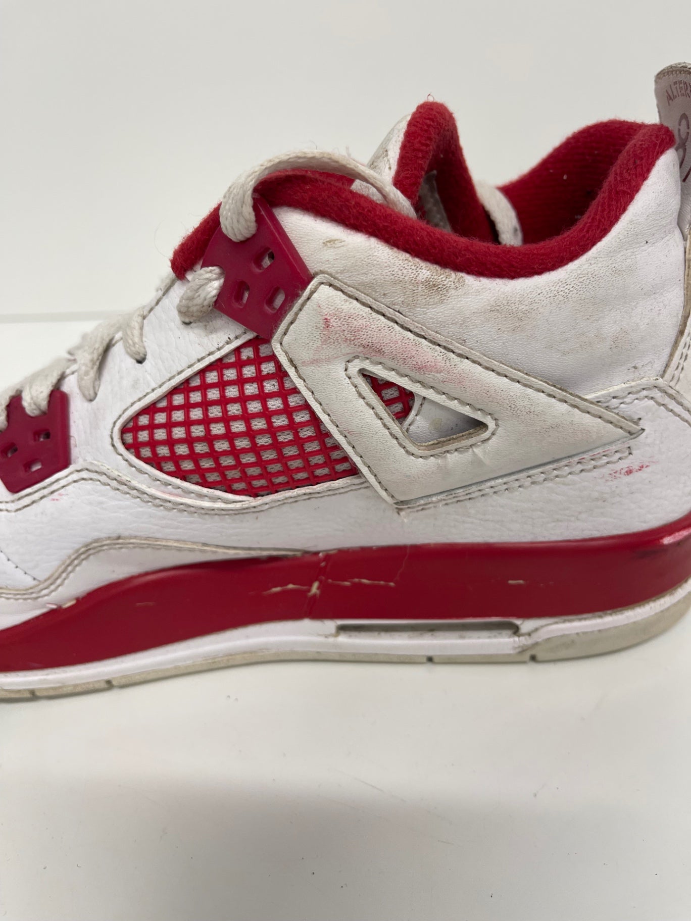 Fabulous Nike Air Jordan 4 ‘alternative 89’ Sneakers Uk6 Red and White JP001
