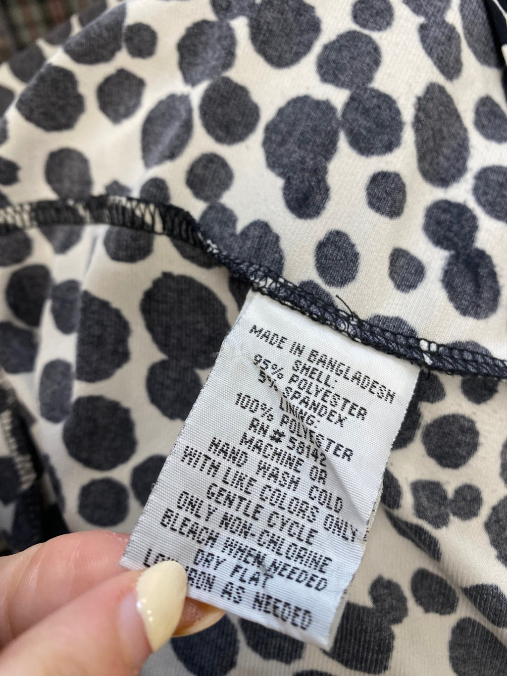 Fabulous Maggy London Midi Dress Uk 8 Black spotted SS578