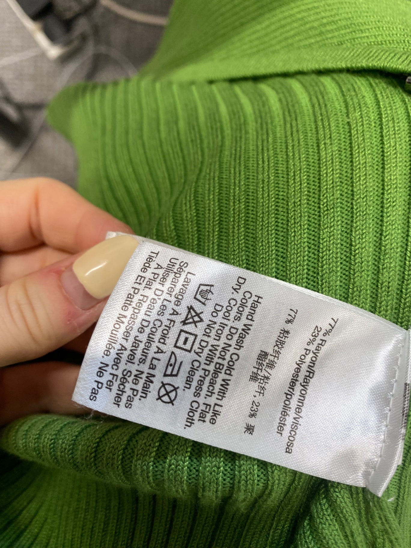 Fabulous DKNY Cardigan UK 8 Green ribbed y2k SS578