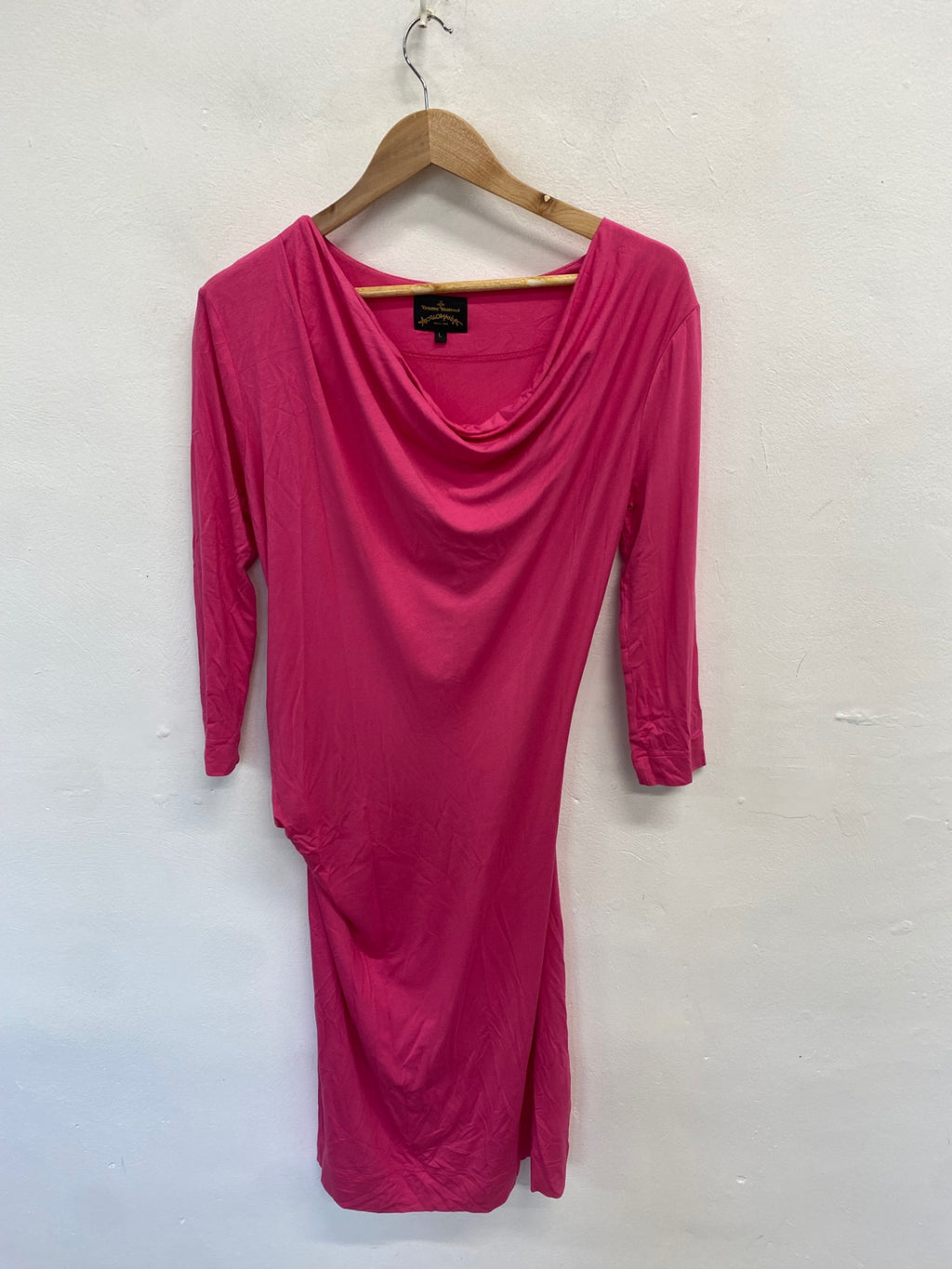 Fabulous Vivienne Westwood anglomania Midi Dress UK 12 Pink y2k SS578