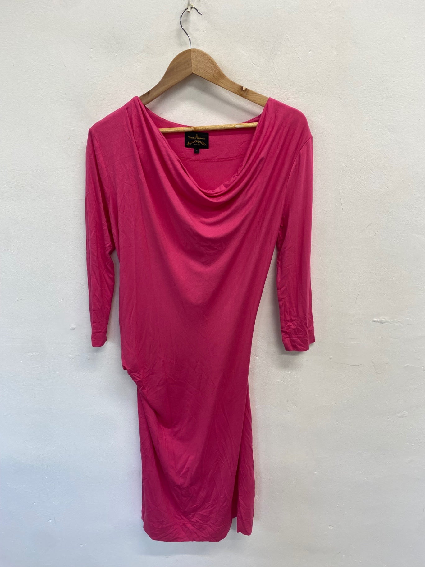 Fabulous Vivienne Westwood anglomania Midi Dress UK 12 Pink y2k SS578
