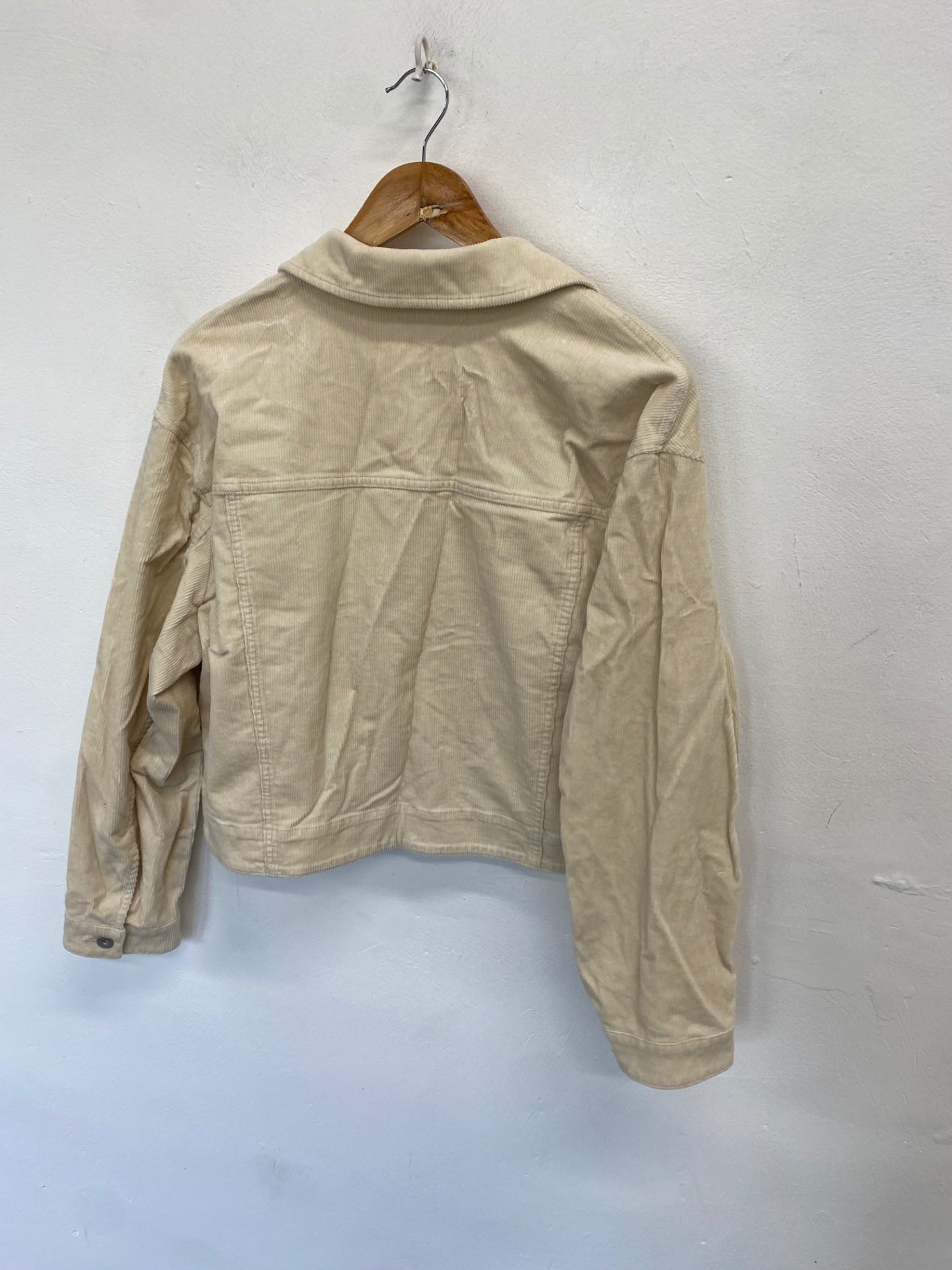 Fabulous Uniqlo Jacket Uk 10 Beige corduroy KL579