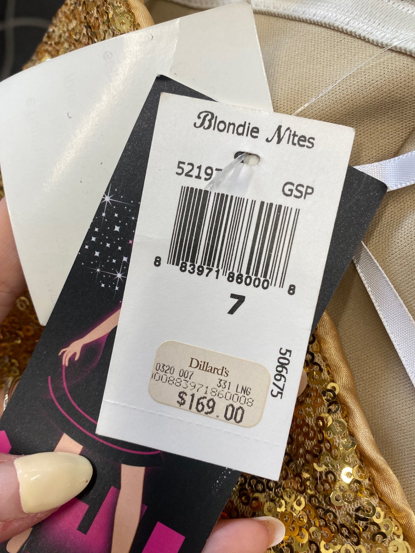 Fabulous Blondie Nites prom Maxi Dress UK 8-10 Pink and Gold KL579