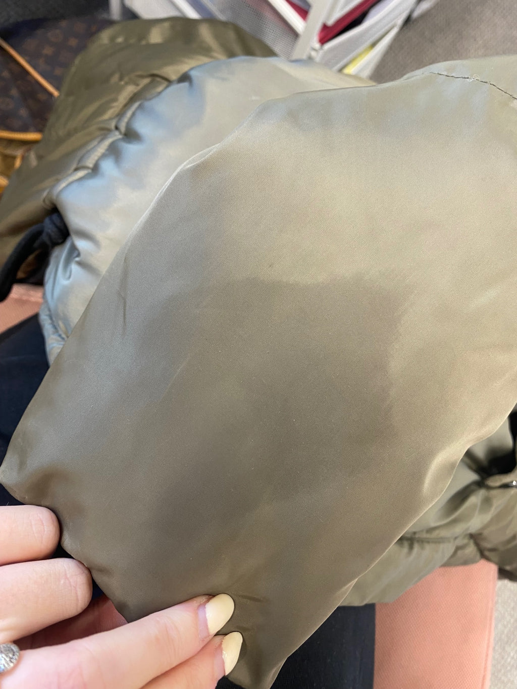Fabulous Second Female Puffer Jacket UK 8 Khaki NB563