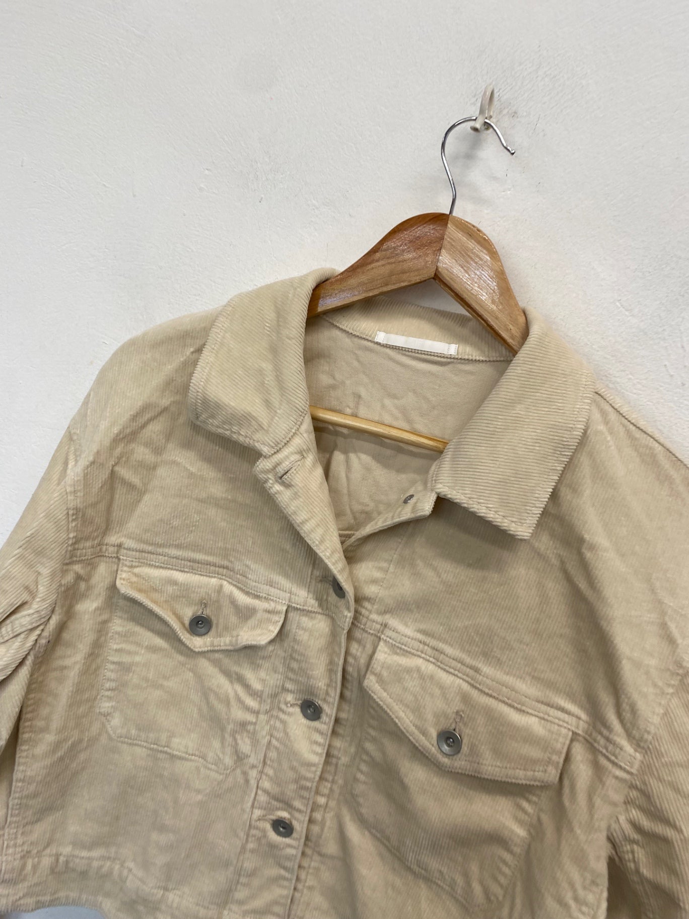 Fabulous Uniqlo Jacket Uk 10 Beige corduroy KL579