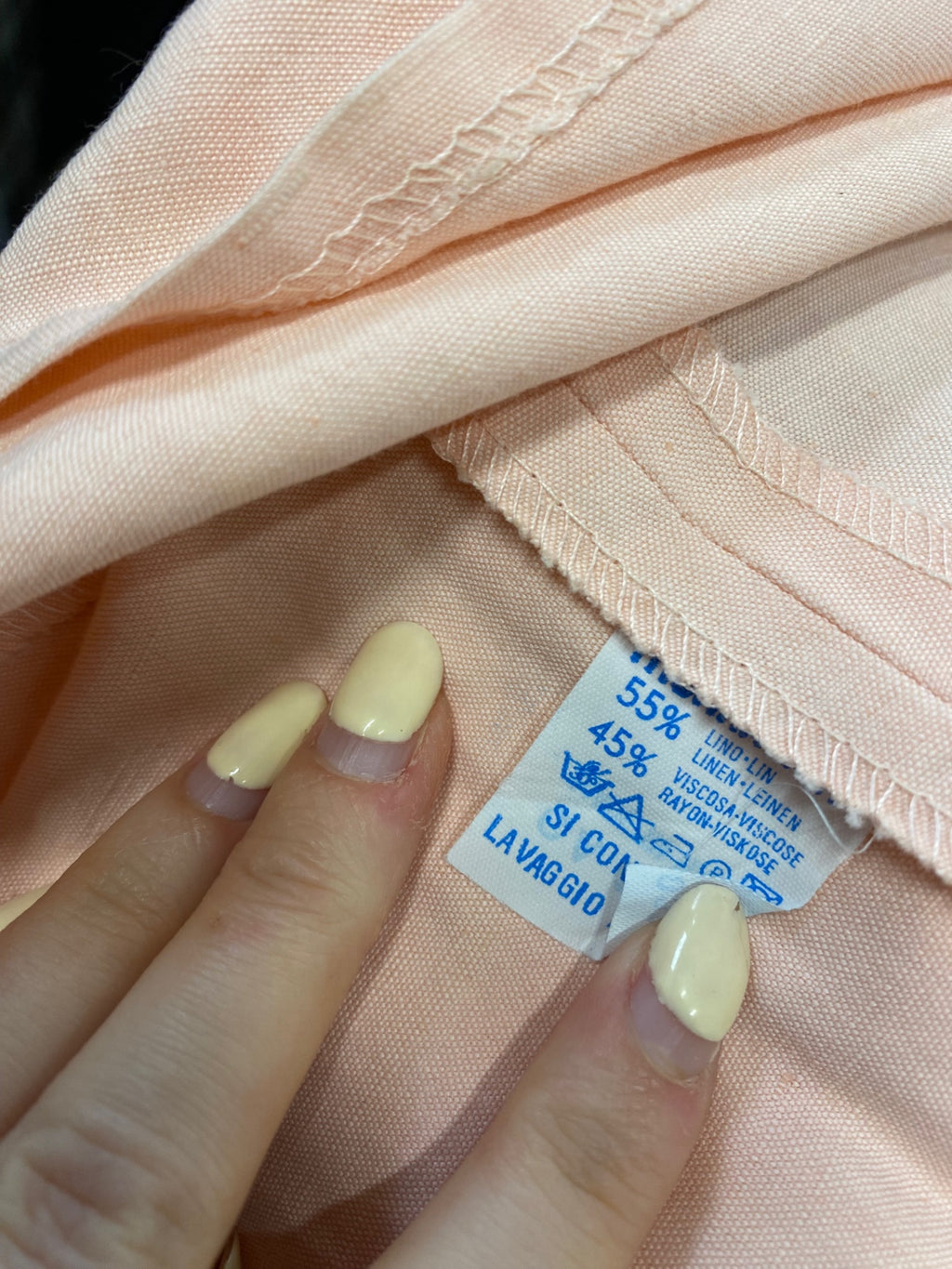 Fabulous Monnalisa Midi Dress UK 12 Baby pink linen collar AT577