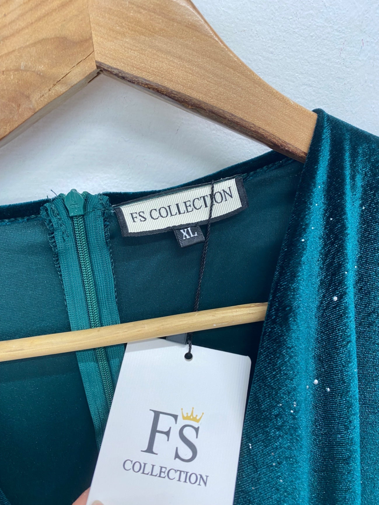 Fabulous Fs collection Midi Dress UK 14-16 Green diamante new NR580
