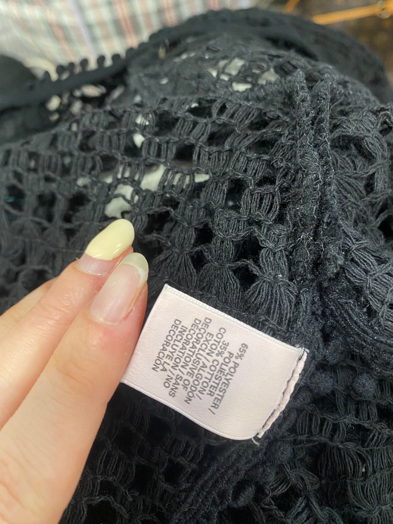 Fabulous Victoria's Secret Beach cover UK L Black crochet KL579