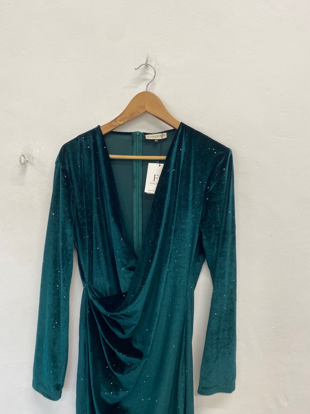 Fabulous Fs collection Midi Dress UK 14-16 Green diamante new NR580