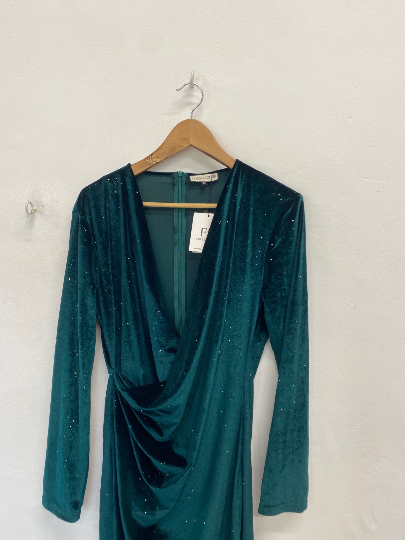 Fabulous Fs collection Midi Dress UK 14-16 Green diamante new NR580