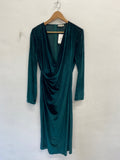 Fabulous Fs collection Midi Dress UK 14-16 Green diamante new NR580