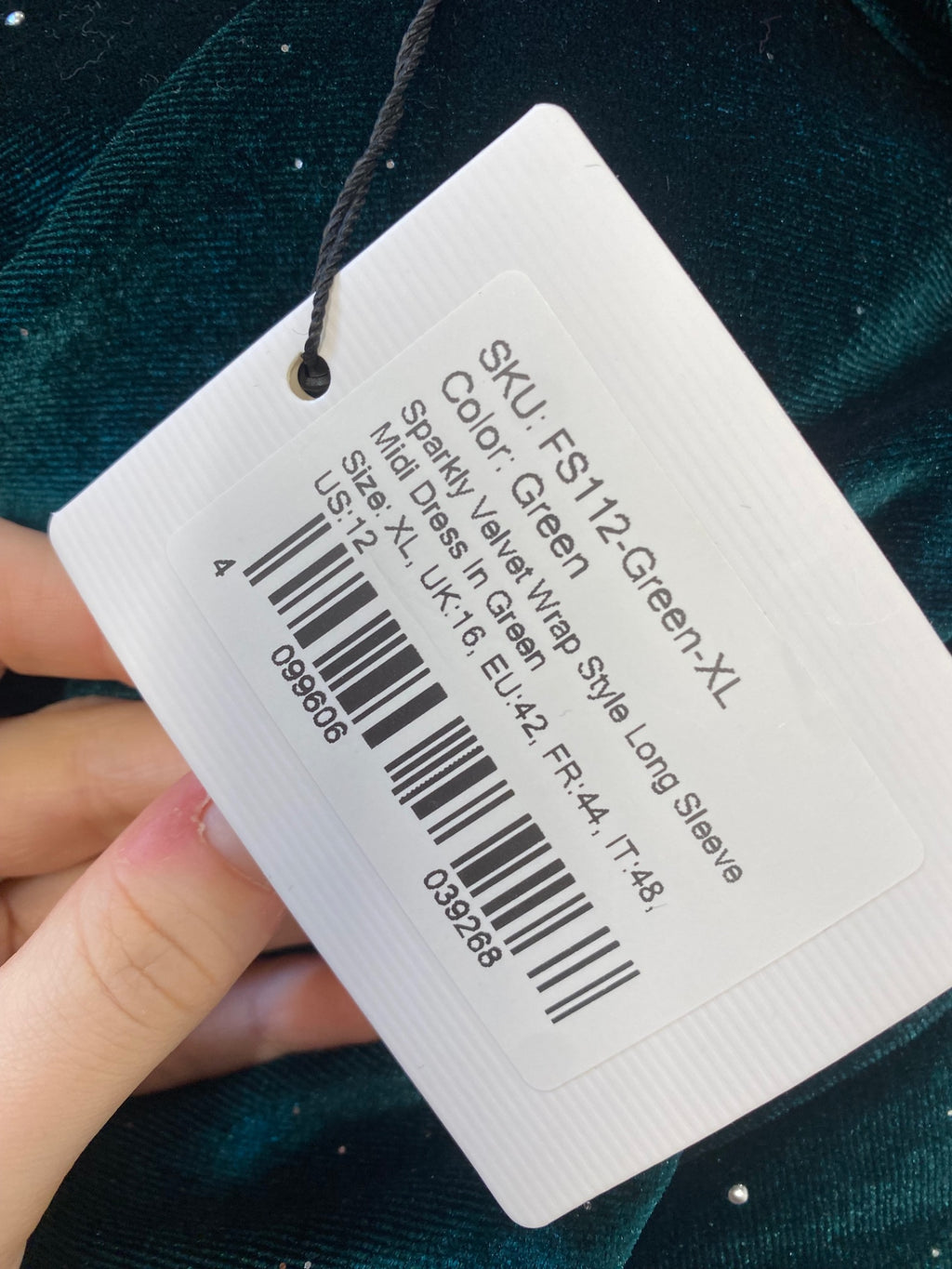 Fabulous Fs collection Midi Dress UK 14-16 Green diamante new NR580