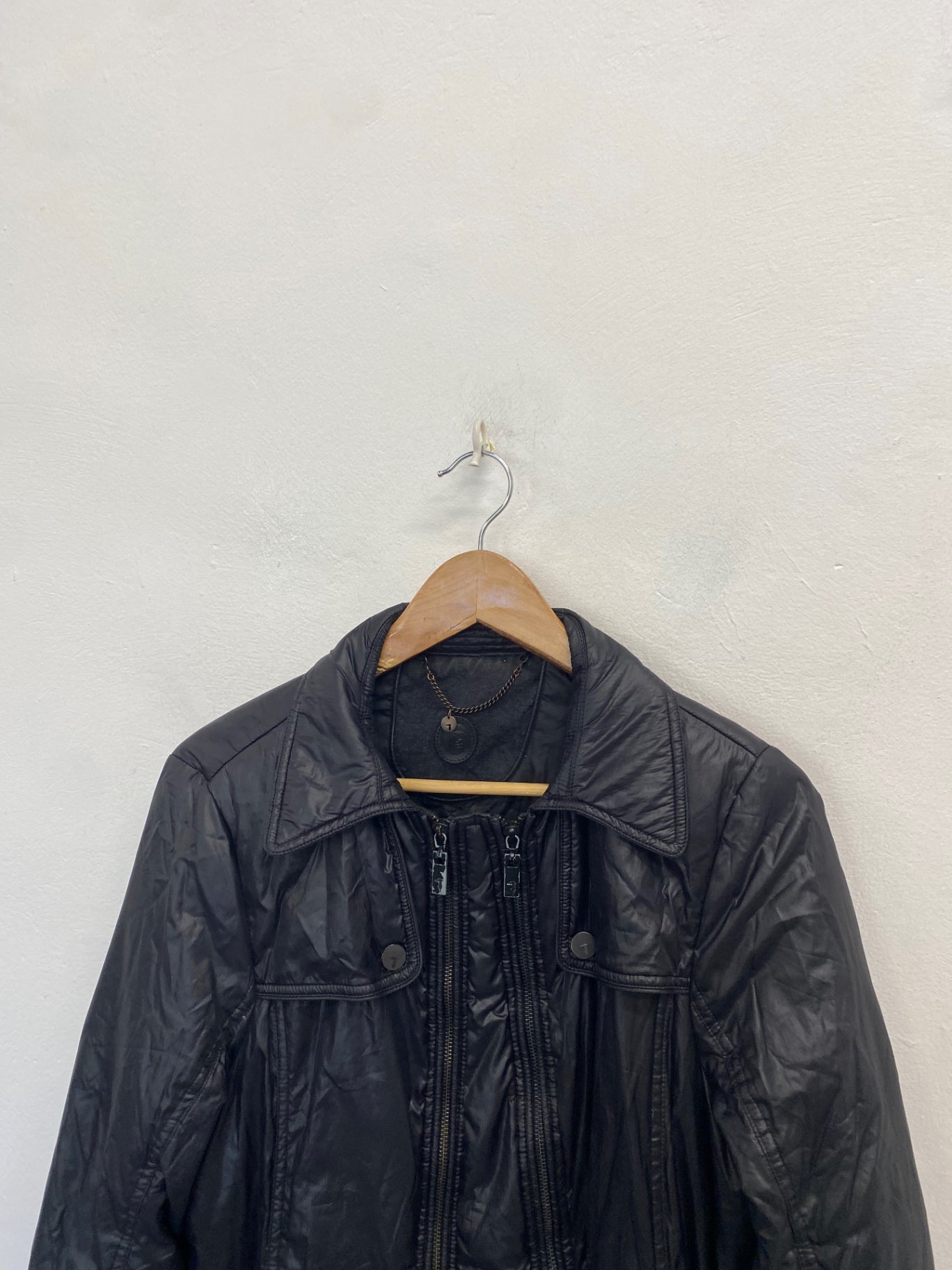Fabulous Trussardi Parka UK 20-22 Black belted NR580