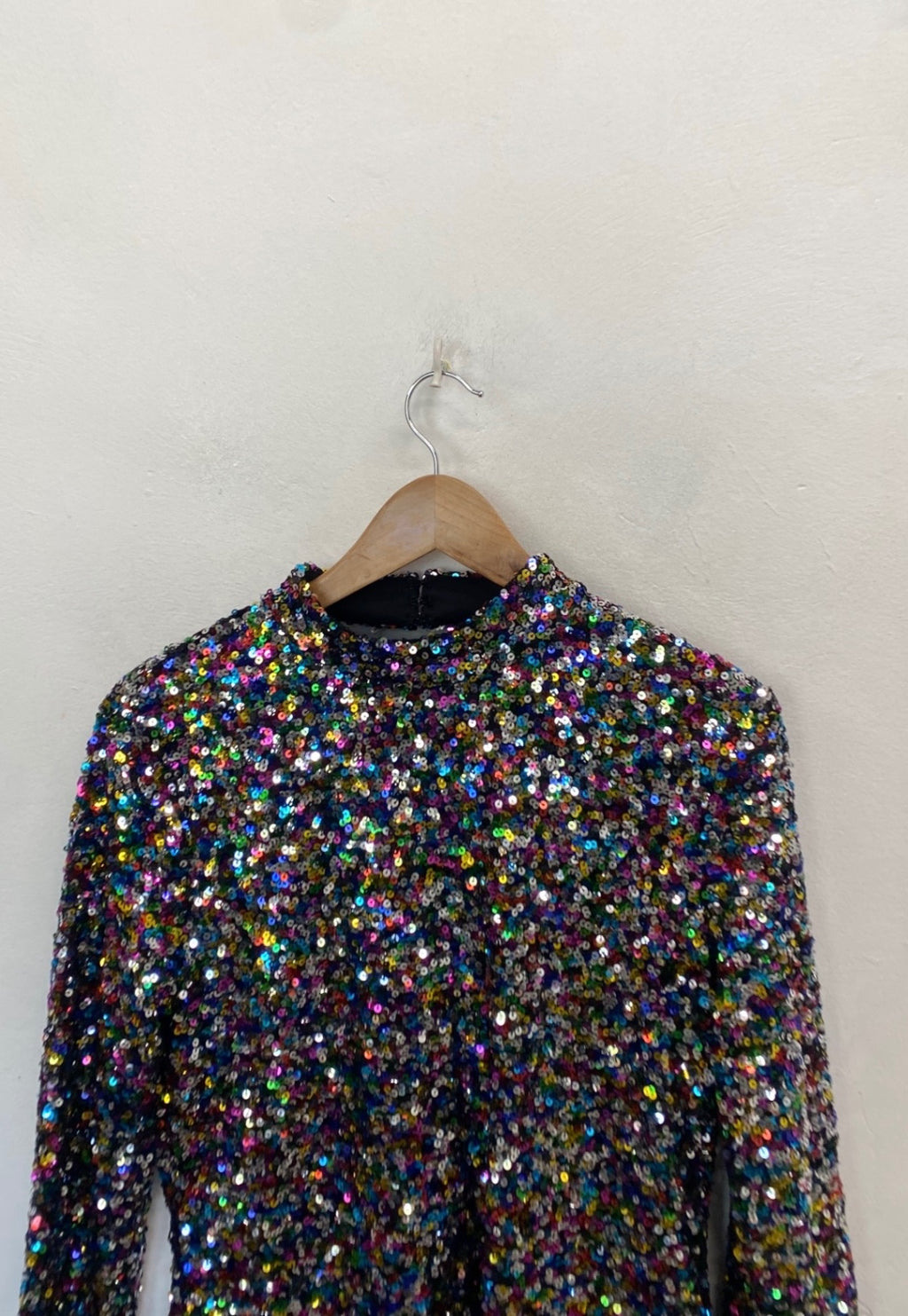 Fabulous Warehouse Midi Dress UK 16 Multicolor sequin NR580