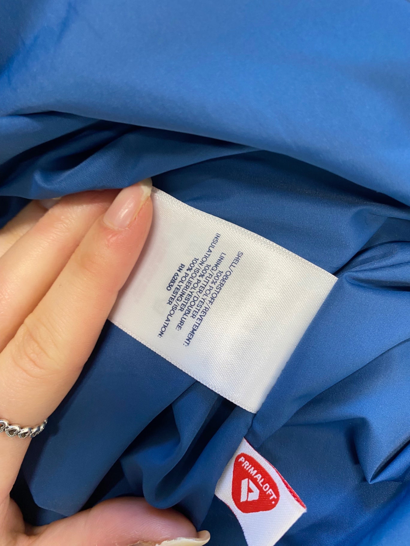 Fabulous Lands end longline Puffer Jacket UK 20 Blue NR580