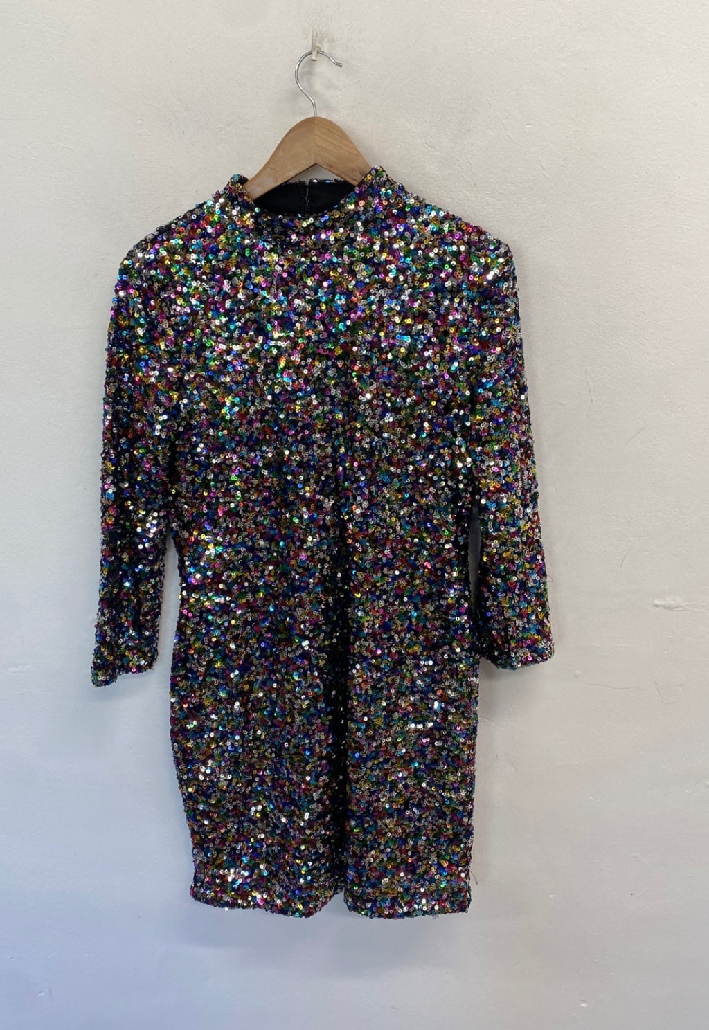 Fabulous Warehouse Midi Dress UK 16 Multicolor sequin NR580