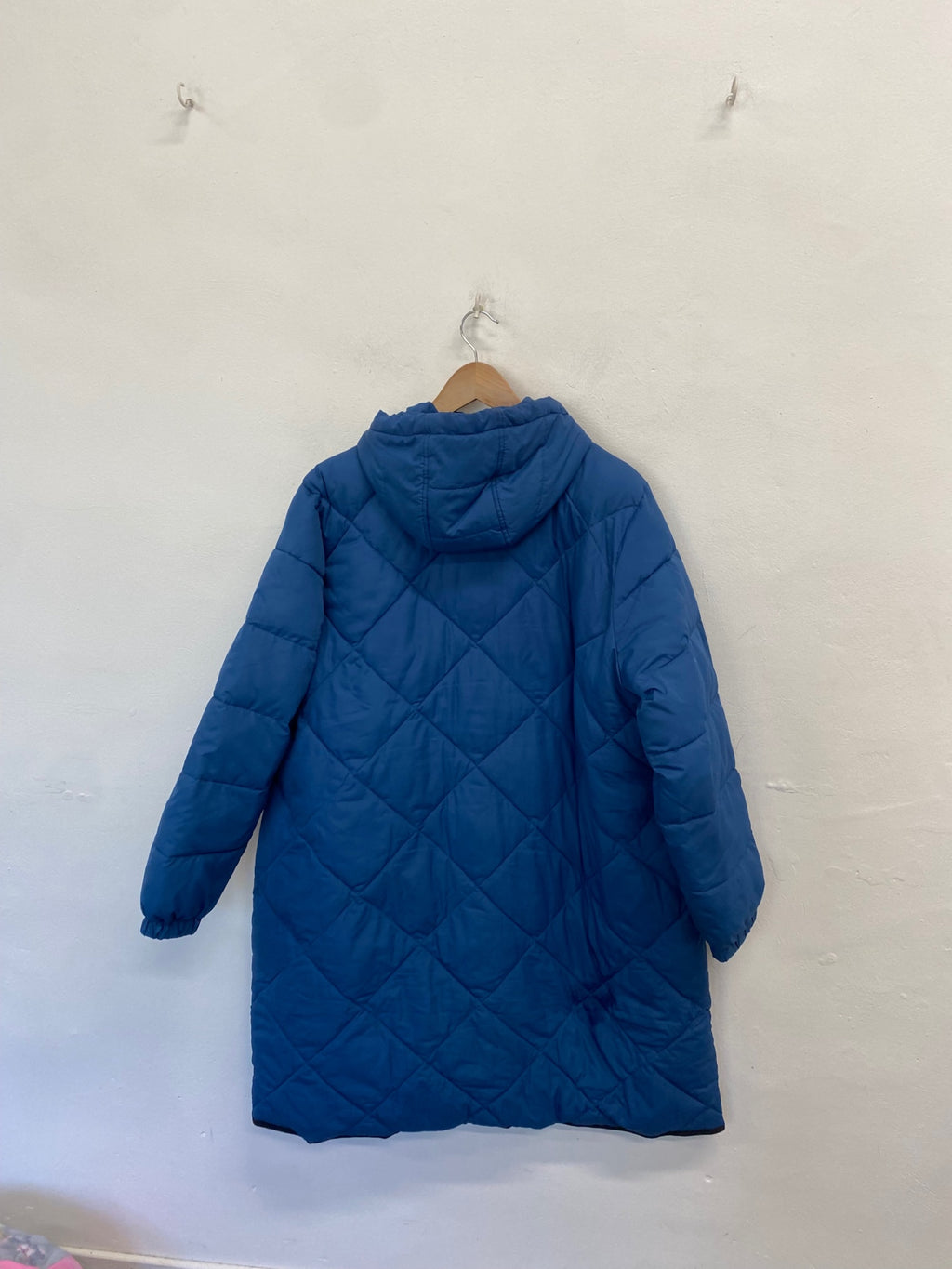 Fabulous Lands end longline Puffer Jacket UK 20 Blue NR580