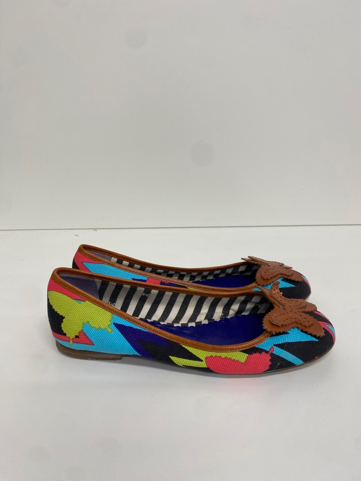 Fabulous Missoni Ballet Flats UK 5 Multicolor butterfly leather NR580