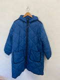 Fabulous Lands end longline Puffer Jacket UK 20 Blue NR580