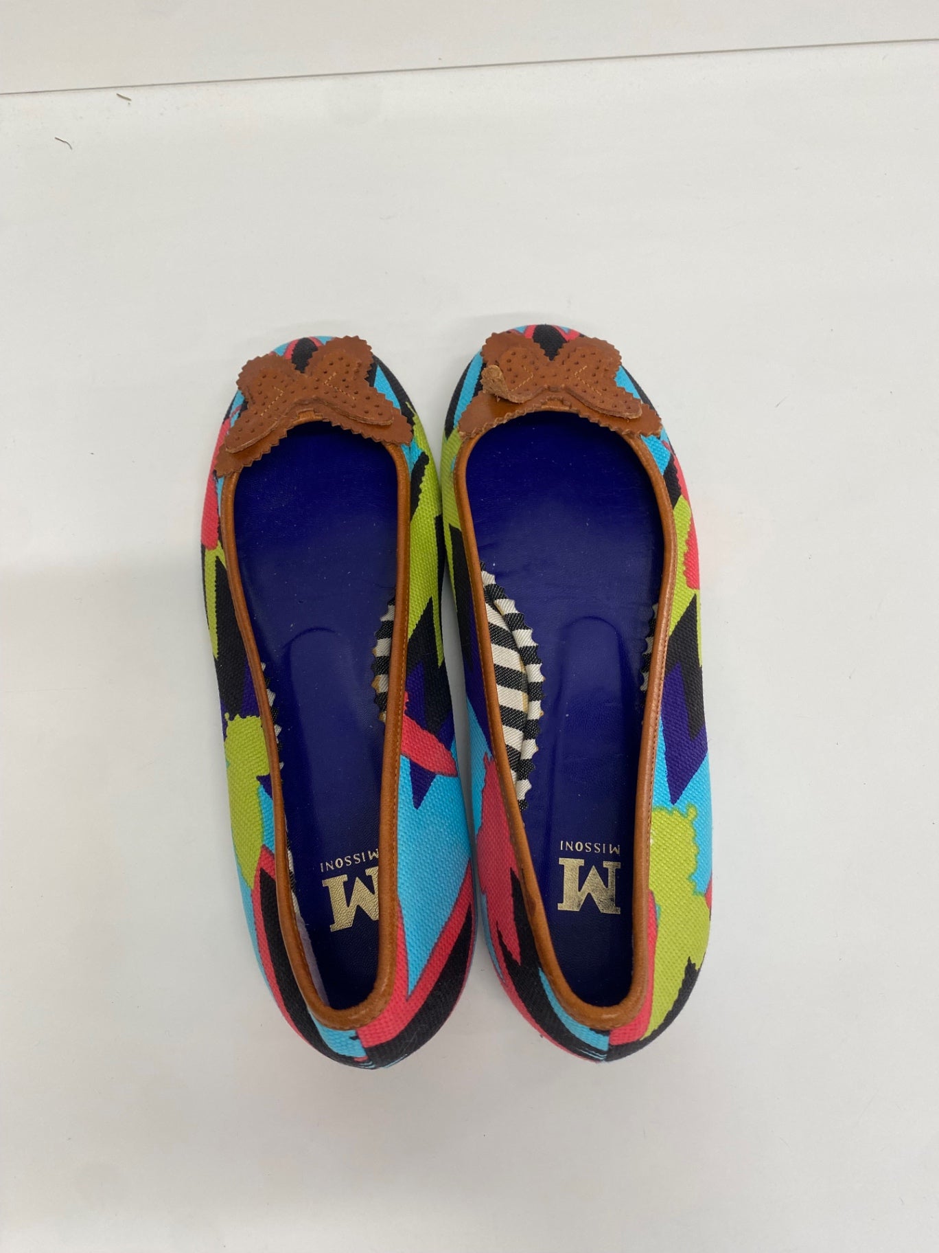 Fabulous Missoni Ballet Flats UK 5 Multicolor butterfly leather NR580