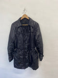 Fabulous Trussardi Parka UK 20-22 Black belted NR580