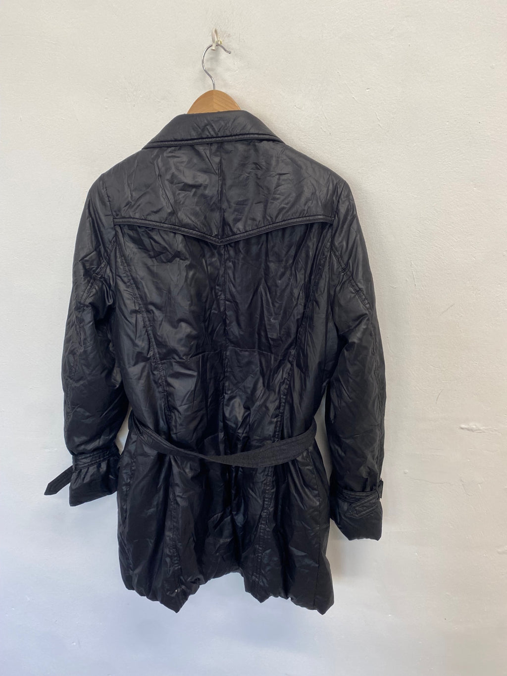 Fabulous Trussardi Parka UK 20-22 Black belted NR580