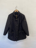 Fabulous Ralph Lauren Quilted jacket UK XL Black green label NR580