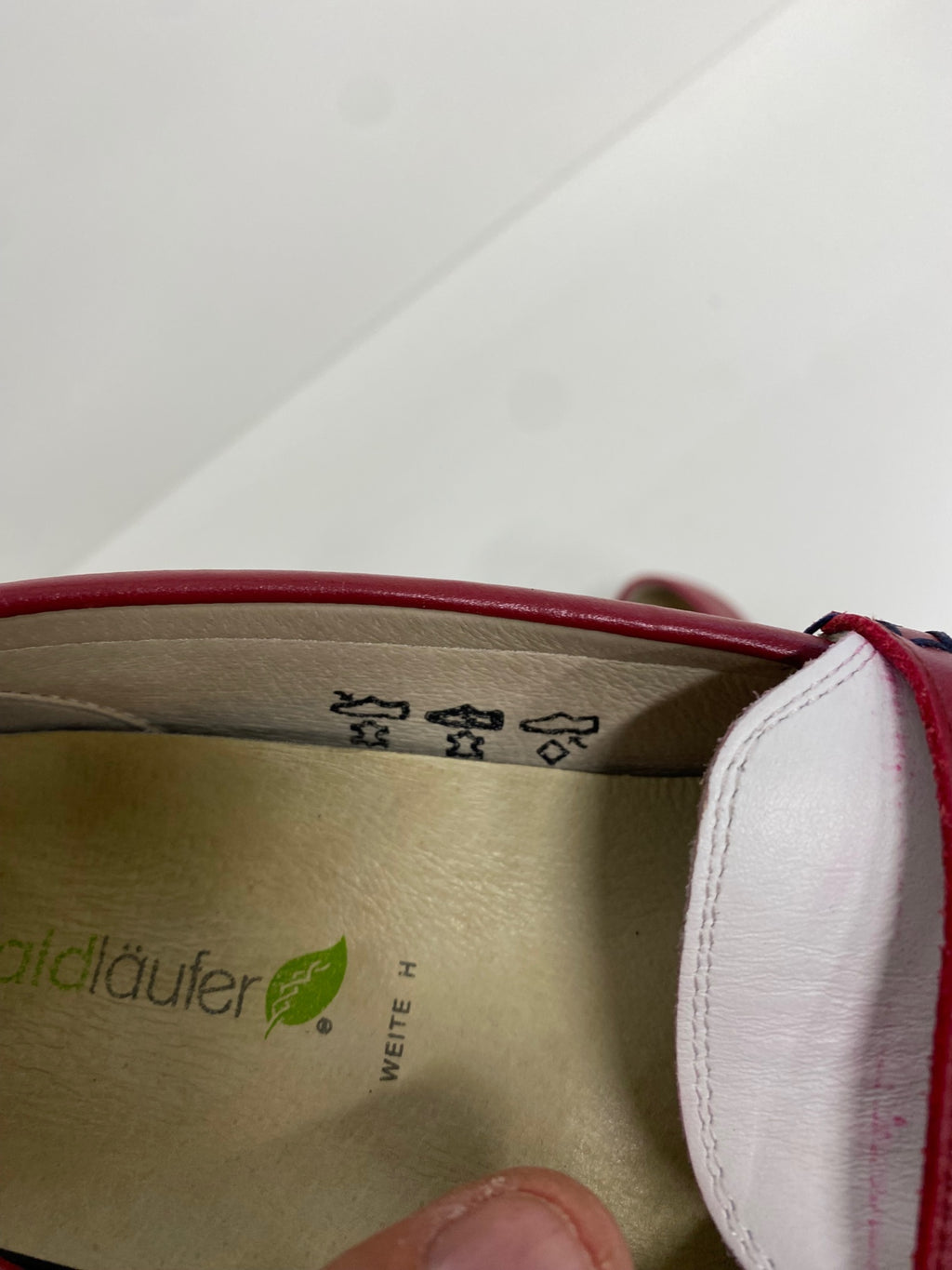 Fabulous WaldLaufer Loafers UK5 Red, White, Navy Blue Sailing wide fit summer Yacht NR580