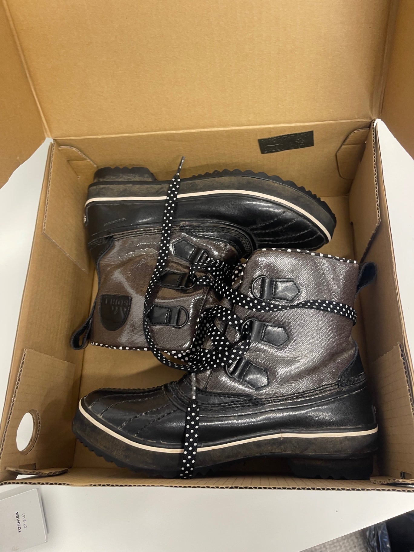 Fabulous Sorel Carnival waterproof Boots Uk5.5 Black glitter NR580
