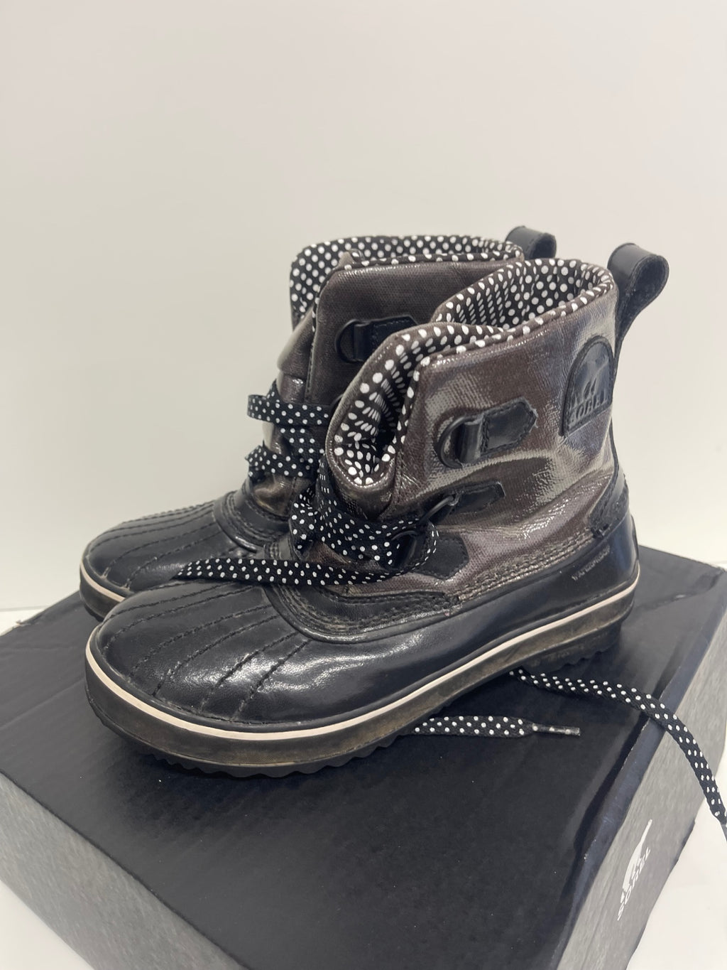 Fabulous Sorel Carnival waterproof Boots Uk5.5 Black glitter NR580