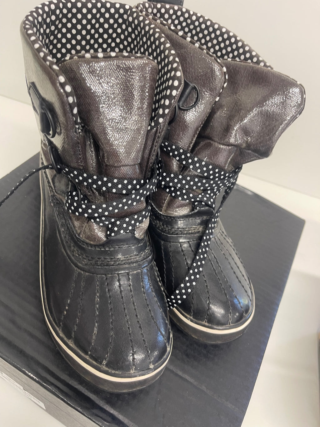 Fabulous Sorel Carnival waterproof Boots Uk5.5 Black glitter NR580