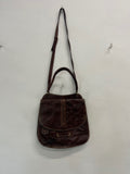 Fabulous Radley Trinity Square Saddle Handbag Medium Brown JC582